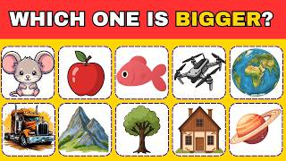 Choose the BIGGEST! Kids Quiz  Which One Is Bigger Fun Learning Game