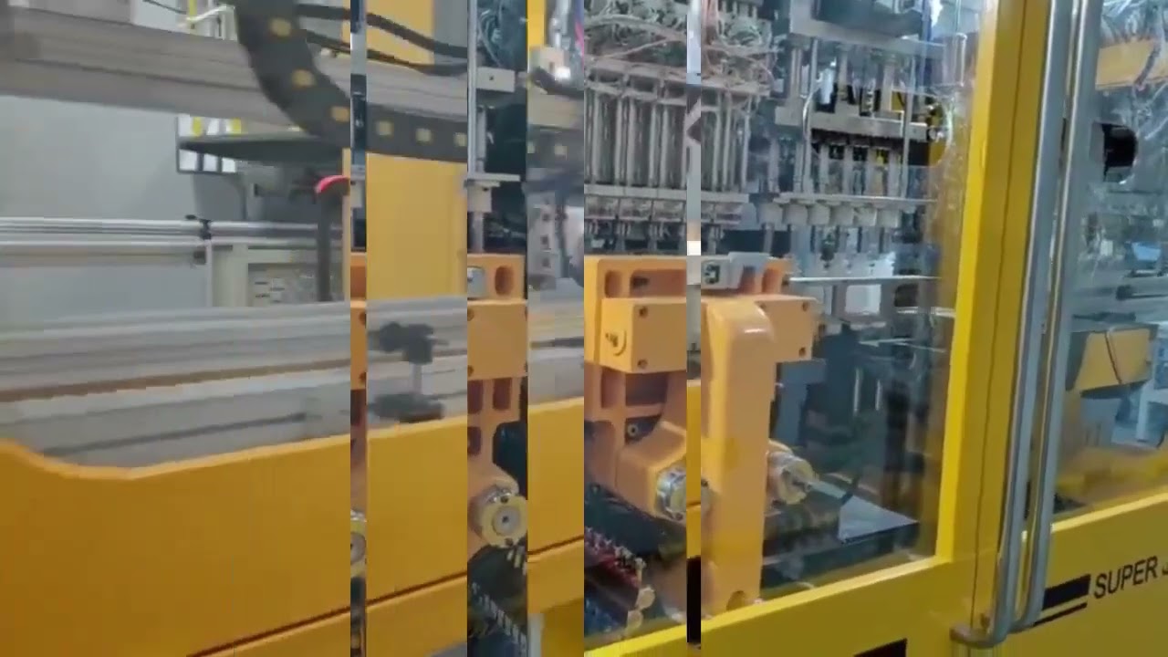 The automatic extrusion blow molding production line of healthcare bottle
