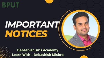 IMPORTANT NOTICES FROM BPUT.