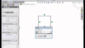 SolidWorks Tutorial - How to dimension using equations and variables in SolidWorks 2012