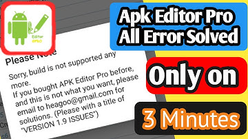 Build Is Not Supported Anymore Of Apk Editor Pro Solved
