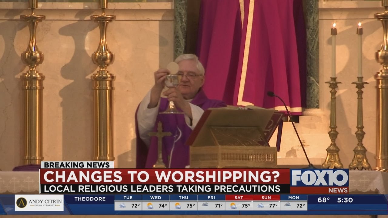 Churches taking precautions as coronavirus spreads - YouTube