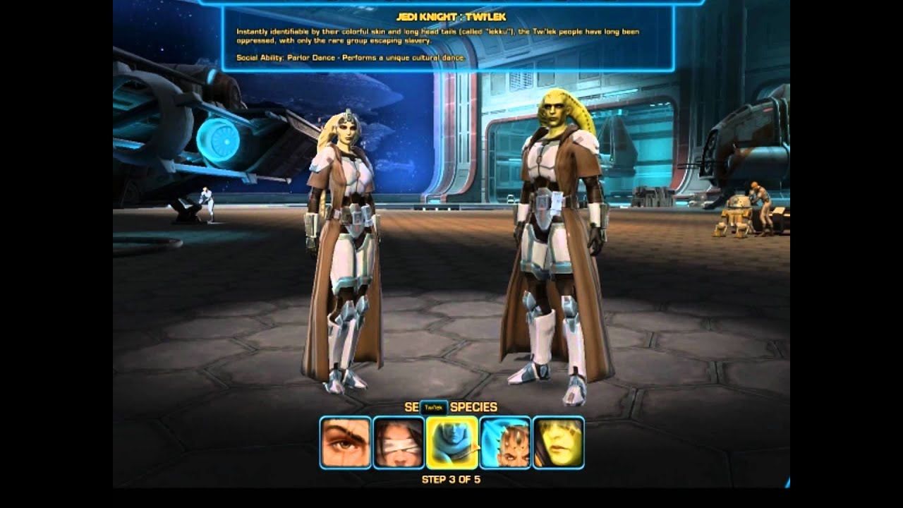 SWTOR: Class and Race options for the Republic - YouTube