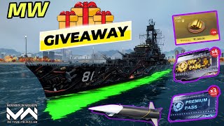 Modern Warships Giveaway! VIP & Premium Battle Pass,1000 Gold, Hyfly2 Missile