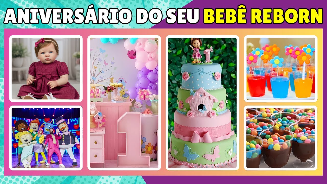 🎂🥳MONTE A FESTA DO SEU BEBÊ REBORN I 👶✨ I ANIVERSÁRIO I ESCOLHAS FOFAS #quiz #bebereborn