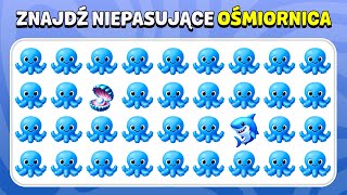 Znajdź Niepasujące Emoji - Edycja Zwierząt Morskich 🐳🐬🐢 | Łatwy, Średni, Trudny – 40 Najlepszych screenshot 5