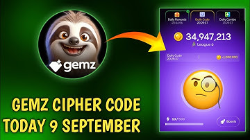 Gemz Daily Code Today 9 September | Gemz Daily Cipher Code Today  | Today Gemz Cipher Code #gemz