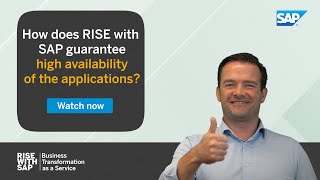 How does RISE with SAP guarantee a high availability of the applications