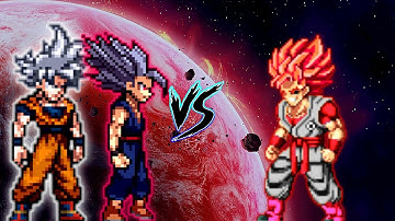 Goku DBS V3.5 OP (AF) & Gohan Beast V3 OP VS Evil Goku TP V3 OP (all form) in #Jumpforce #Mugen