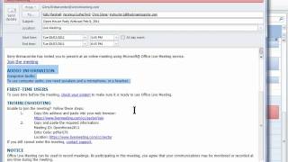 How to Connect to Microsoft Live Meeting