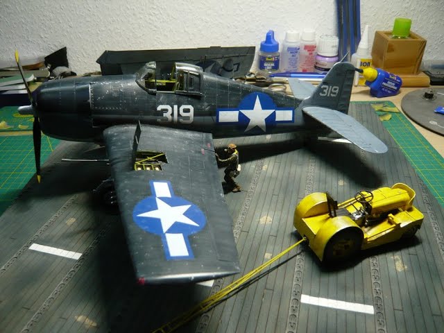 四葉 1/6ヘッド F6F-3N Hellcat, Trumpeter 02258 1:32 - YouTube