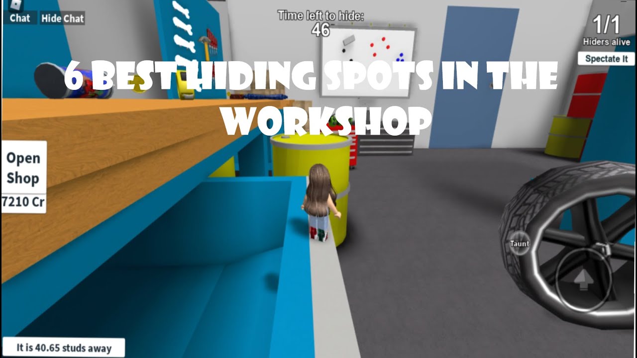 6 Of The Best Hiding Spots In The Workshop Hide And Seek Extreme Roblox Youtube