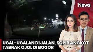 Sopir Angkot Ugal-ugalan Tabrak Pengemudi Ojol di Bogor, Aksinya Viral | iNews Pagi 10/01