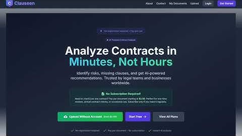 Clauseen - Get AI-powered contract analysis and risk identification