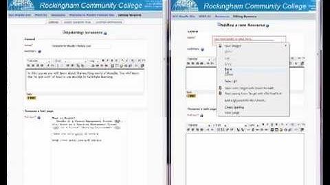 Text pages vs. Web pages in Moodle