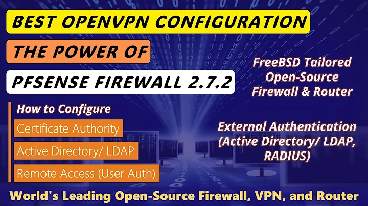 pfSense 2.7.2 New! | Configure OpenVPN “Remote Access (User Auth)” with LDAP