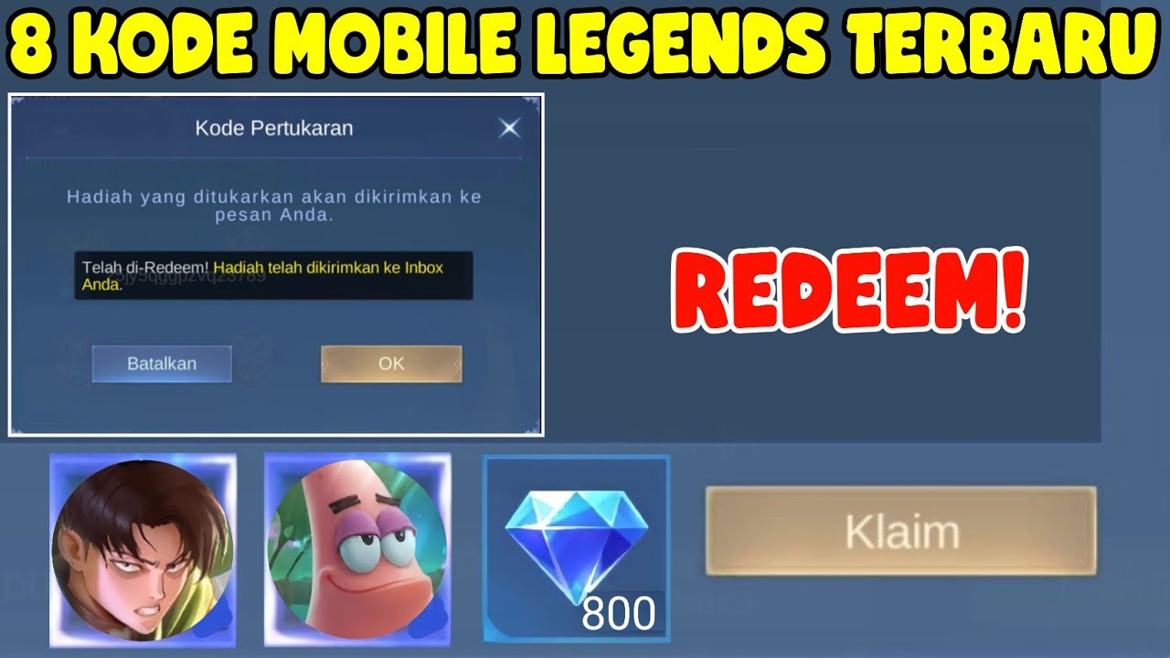 8 KODE REDEEM MOBILE LEGENDS TERBARU | KODE REDEEM ML HARI INI 2025 ...