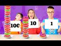 100 CAPAS DE COMIDA CHALLENGE!!