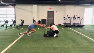 Sled push alternative to stacking weight plates