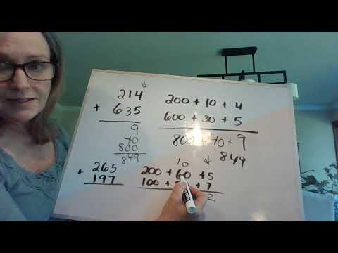 video 3 adding 3 digit numbers in the expanded method format