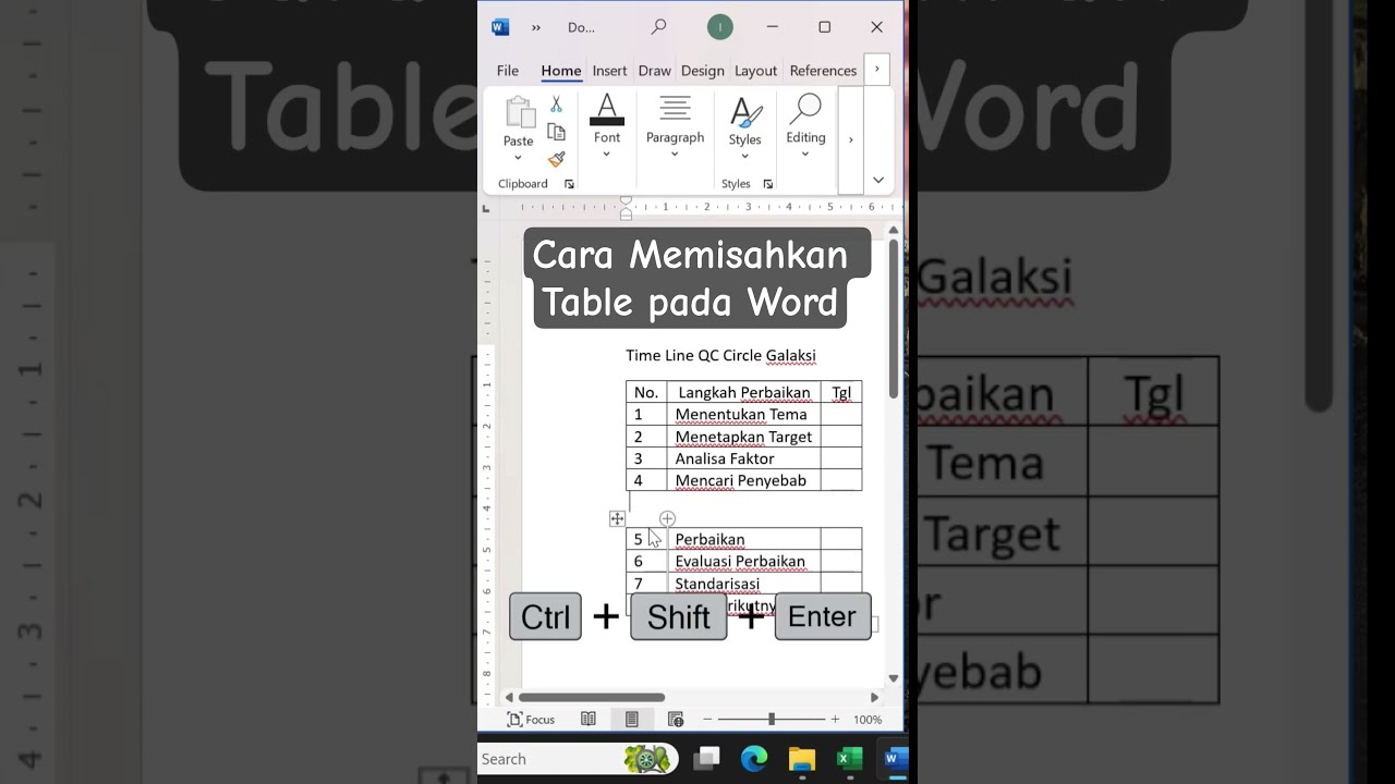 How To Separate Tables In Word Msword Wordtips