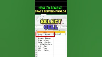 HOW TO REMOVE SPACE BETWEEN WORDS IN EXCEL #shorts  😱😮🔥➡️