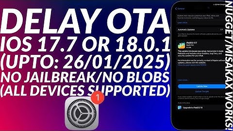 Delay OTA iOS 17.7/18.0.1 No Jailbreak/No Blobs | Delay OTA Update iOS 17.7/18.0.1 | Windows | Easy