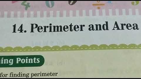 Class 5 Maths Unit 14 Perimeter and Area