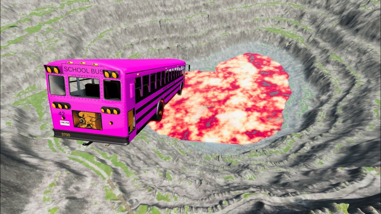 BeamNG.drive - Leap Of Death Car Jumps & Falls Into Red water