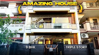 Inside a 9 BHK Luxury Triple Story House With Modern Interior | 200 Yard House Sale in Chandigarh