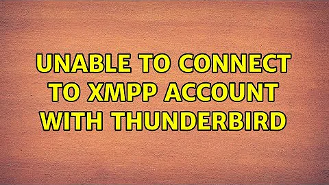 Ubuntu: Unable to connect to xmpp account with Thunderbird