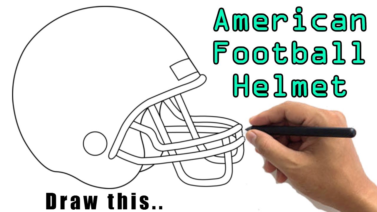 How to Draw a Football Helmet - Easy Drawing Tutorial For Kids