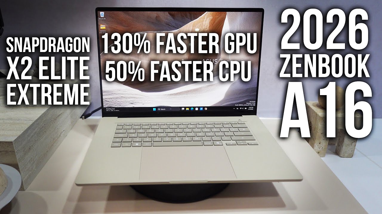 2026 Zenbook A16 - Ultra Lightweight Premium Laptop! 130% Faster GPU, 50% Faster w/ X2 Elite Extreme