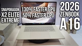 2026 Zenbook A16 - Ultra Lightweight Premium Laptop 130% Faster Gpu, 50% Faster W X2 Elite Extreme