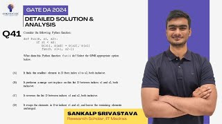 Q. No. 41 | GATE DA 2024 | Detailed Solution