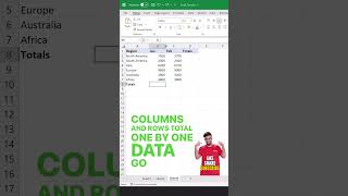 Row and Column auto Sum #exceltech #excel #computer #yt #shortcuts #advanceexcel #reels #advance