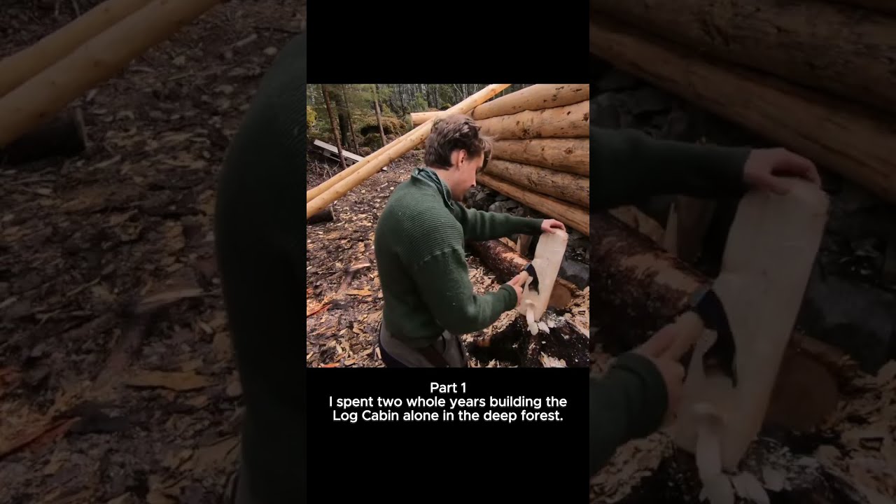 Part 1  Spent two whole years Building Log Cabin Alone in the deep Forest 