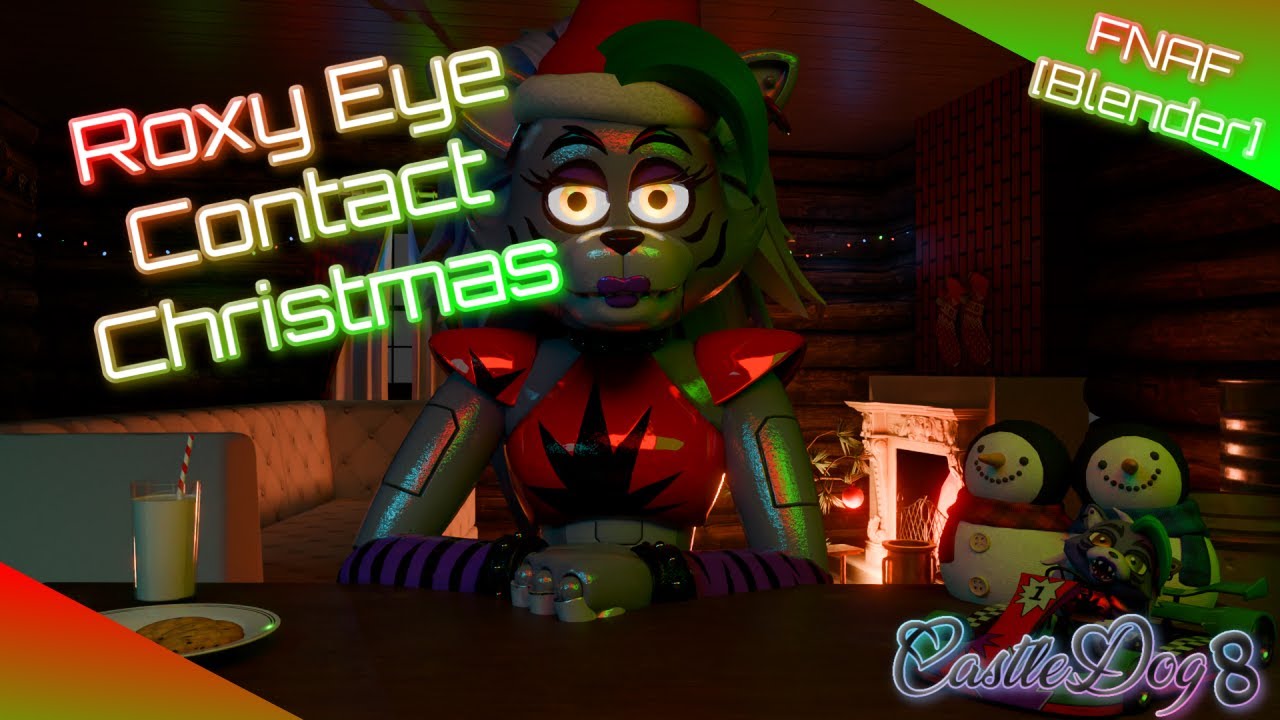 Roxy eye Contact Christmas, Fnaf [Blender] - YouTube