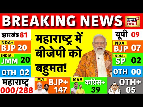 🟢Maharashtra Assembly Election 2024 Results Live: बीजेपी को बहुमत! | PM Modi | Eknath | MY | MVA