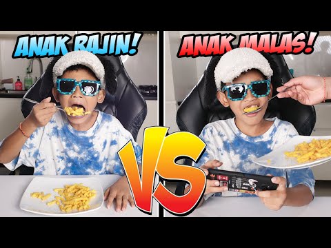 ANAK RAJIN VS ANAK MALAS!!! 8 MOMENT LUCU PERBANDINGAN BOCIL MALAS SAAT DISURUH MAKAN!