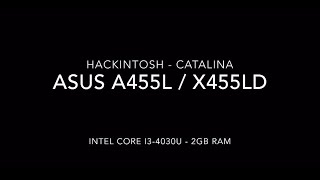 ASUS A455L/X455LD - macOS Catalina 10.15.6 (OpenCore)