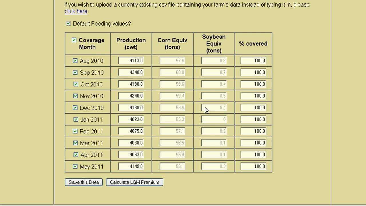 LGM Dairy Premium Calculator.mov YouTube
