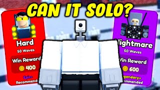 Can *ENGINEER* SOLO Hard & Nightmare Mode (Toilet Tower Defense)