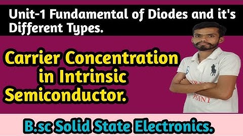 Carrier Concentration in Intrinsic Semiconductor//B.sc Solid States Electronics.