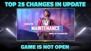 NEW UPDATE IN FREE FIRE | GAME IS NOT OPENING | OB36 UPDATE FULL DETAILS - GARENA FREE FIRE