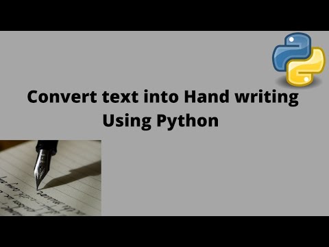 Convert Text into Hand writing using Python || Urdu/Hindi || Alpha Tech