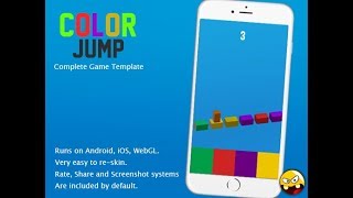 Color Jump, complete unity3d game template screenshot 5