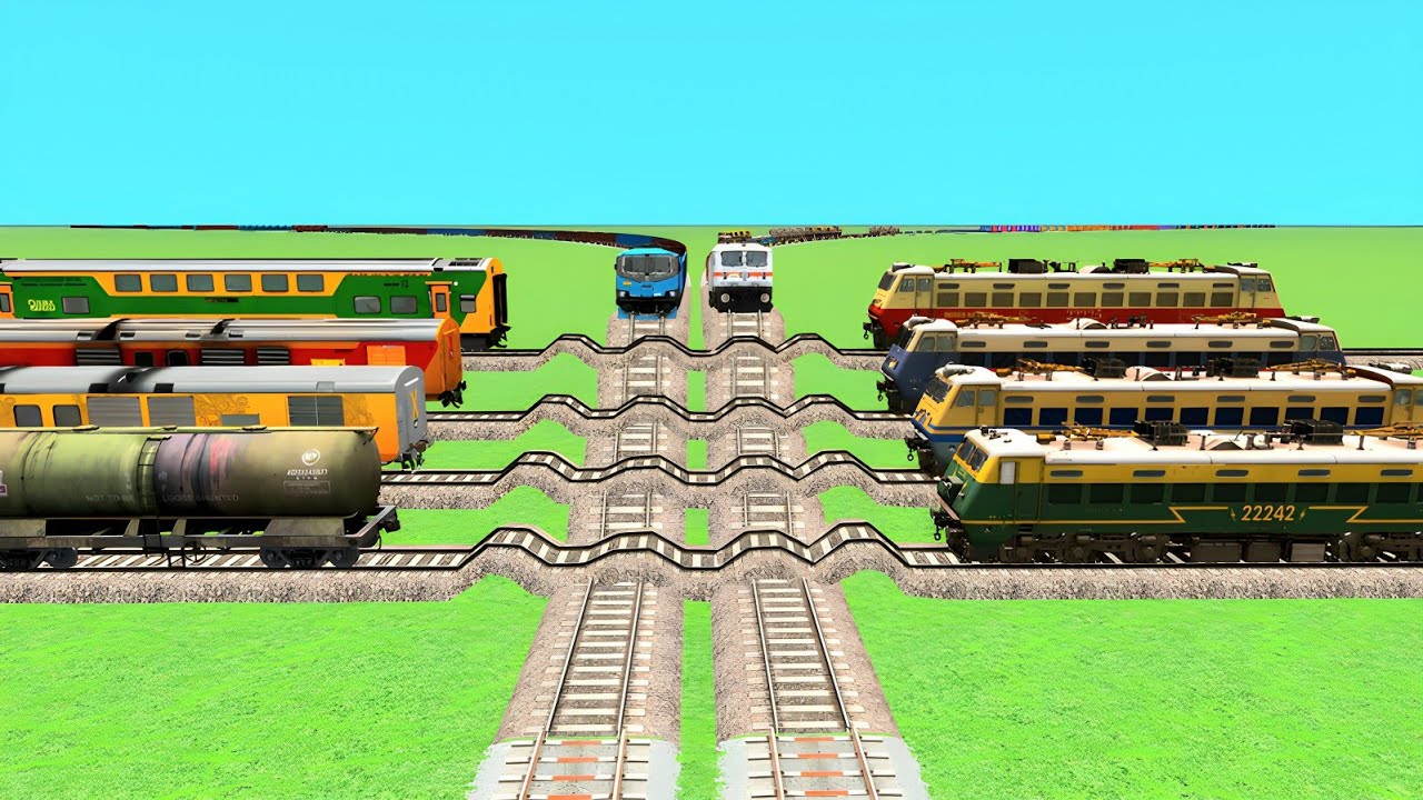 💖TRAINS CROSS DIAMOND💎RISKY BUMP ZIG ZAG  DENGER TRACK RAILROAD RAILWORK BEANG DRIVE 