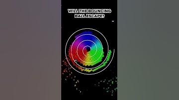 Can it escape? 🤔 #satisfyingvideo #physics #bouncingball