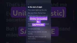 Unity acoustic  Sapphire s alanwalker s edm sapphire acoustic unity
